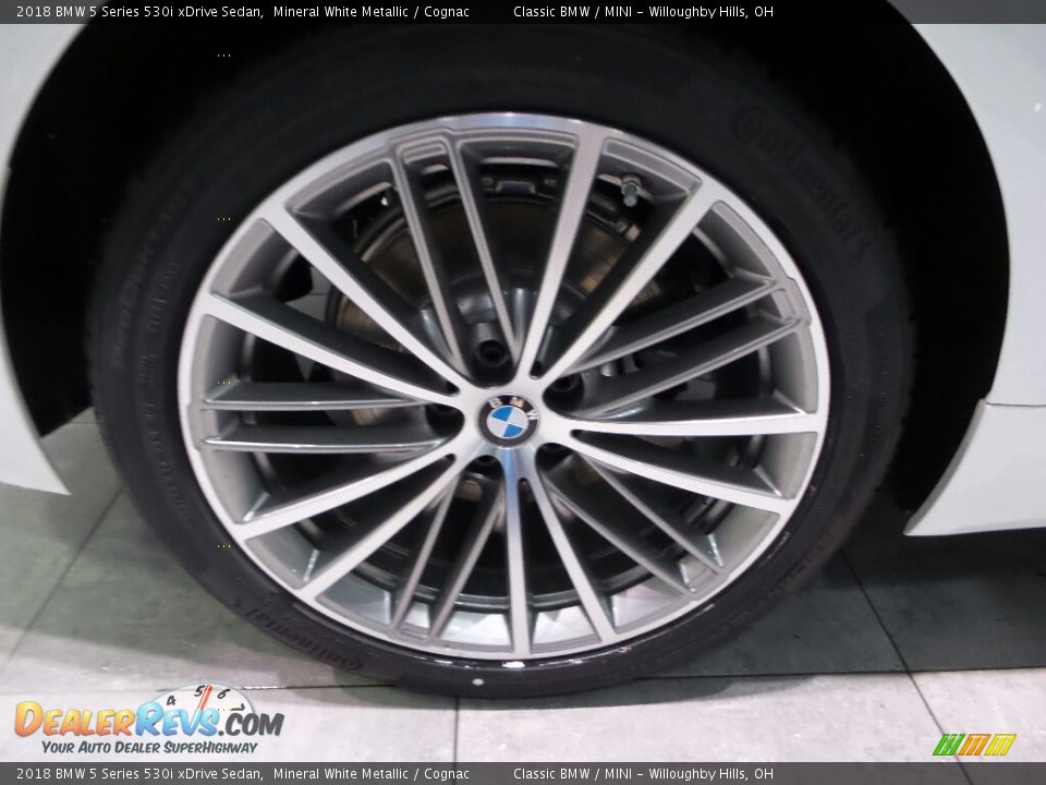 2018 BMW 5 Series 530i xDrive Sedan Mineral White Metallic / Cognac Photo #4