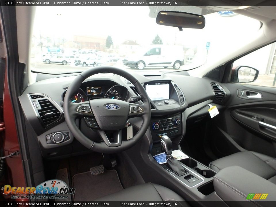 Charcoal Black Interior - 2018 Ford Escape SEL 4WD Photo #12