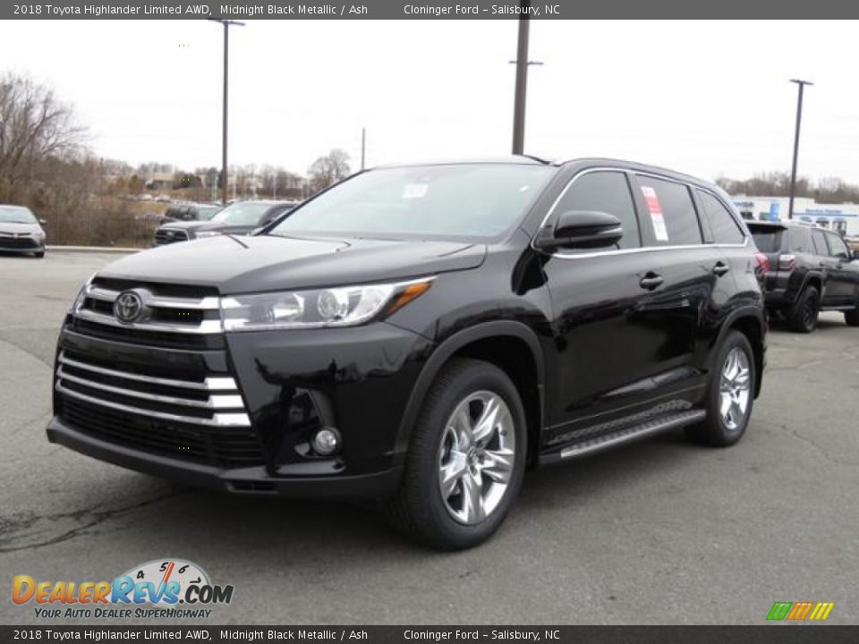 Midnight Black Metallic 2018 Toyota Highlander Limited AWD Photo #3