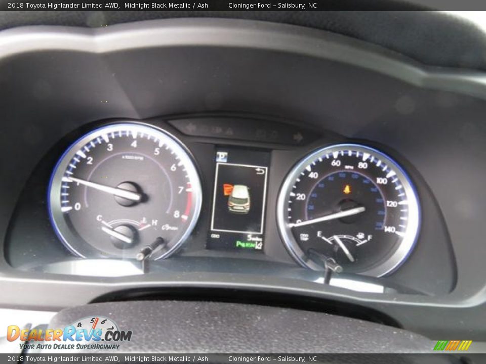 2018 Toyota Highlander Limited AWD Midnight Black Metallic / Ash Photo #13