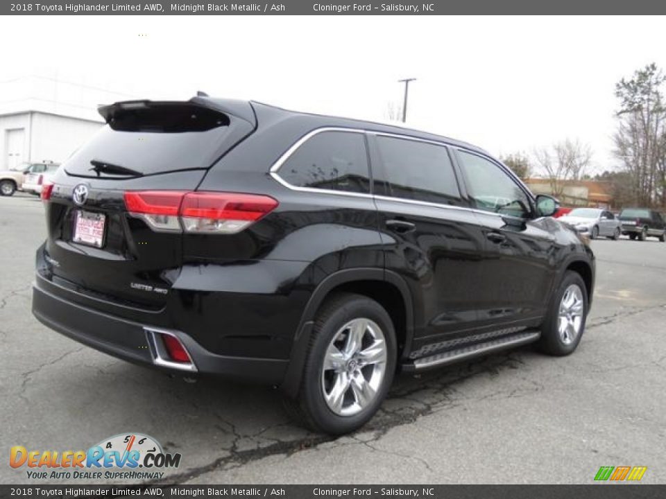 2018 Toyota Highlander Limited AWD Midnight Black Metallic / Ash Photo #27