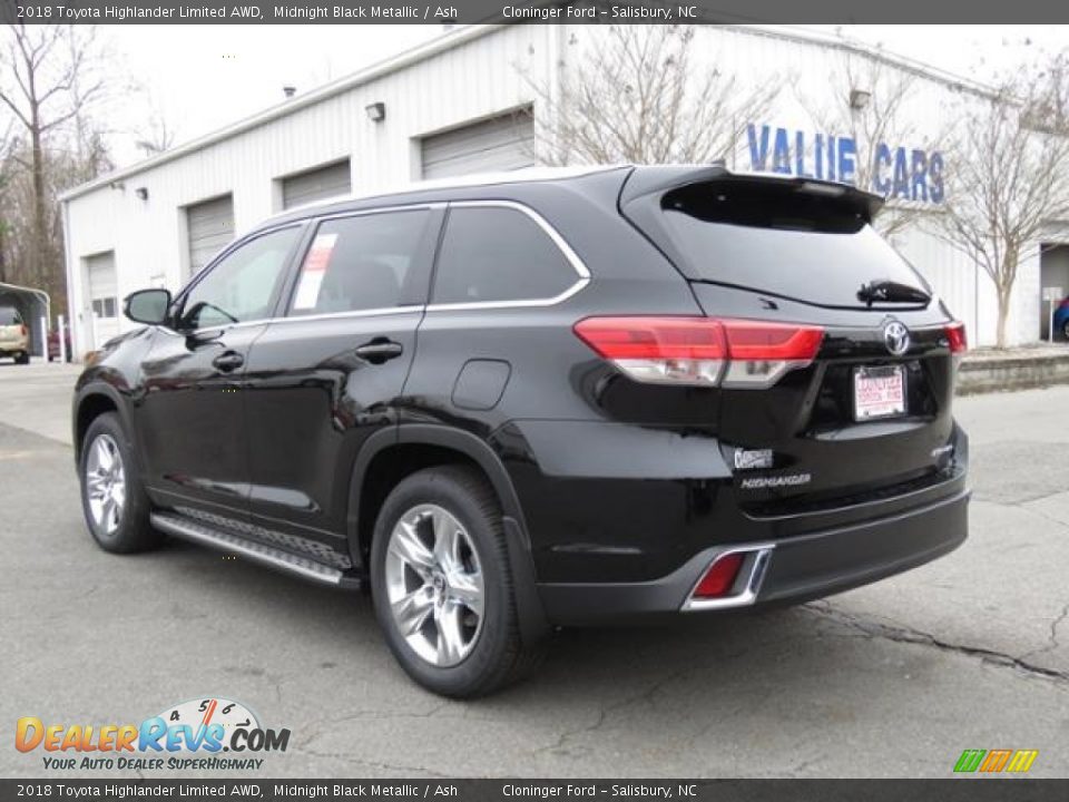 2018 Toyota Highlander Limited AWD Midnight Black Metallic / Ash Photo #29