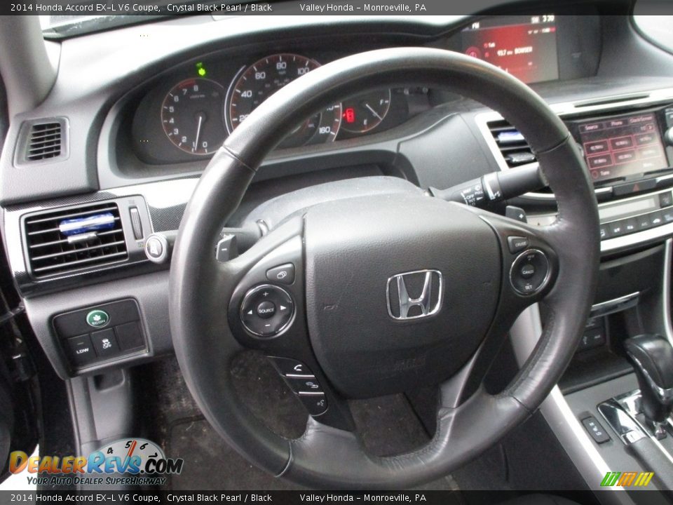 2014 Honda Accord EX-L V6 Coupe Crystal Black Pearl / Black Photo #14