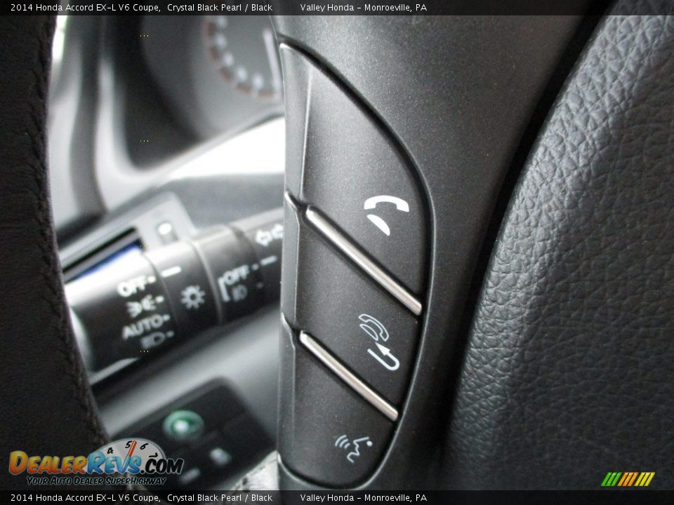 2014 Honda Accord EX-L V6 Coupe Crystal Black Pearl / Black Photo #18