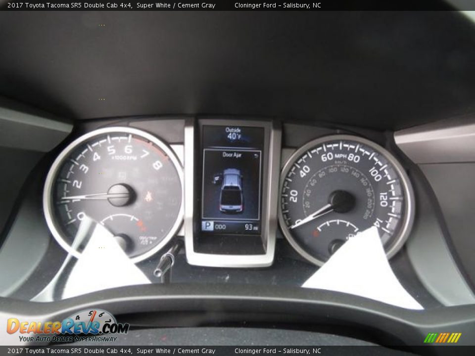 2017 Toyota Tacoma SR5 Double Cab 4x4 Super White / Cement Gray Photo #11