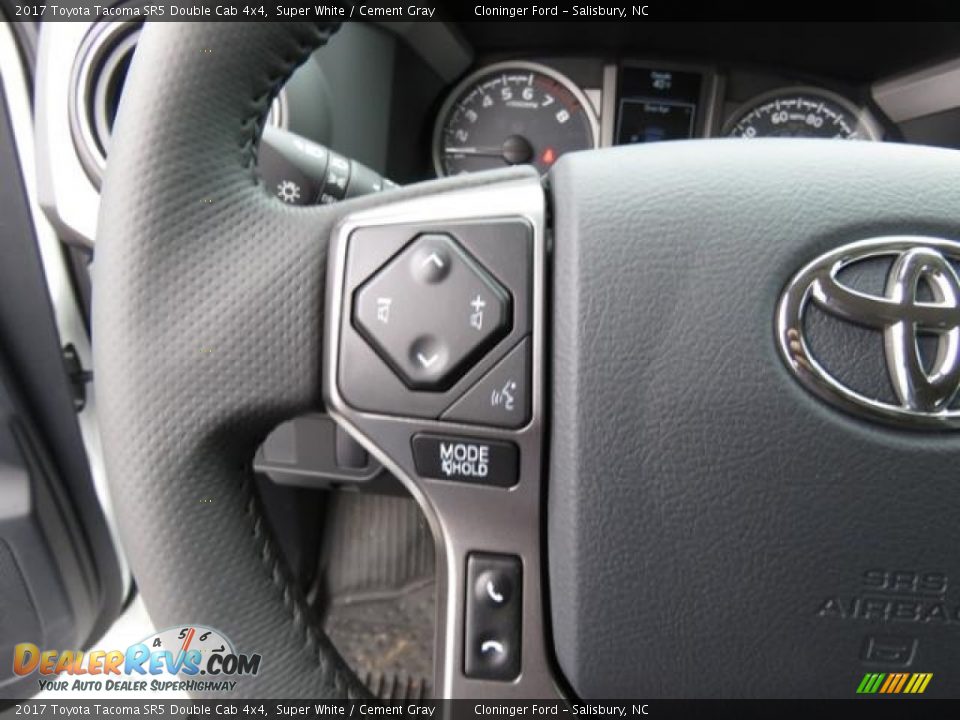 2017 Toyota Tacoma SR5 Double Cab 4x4 Super White / Cement Gray Photo #12