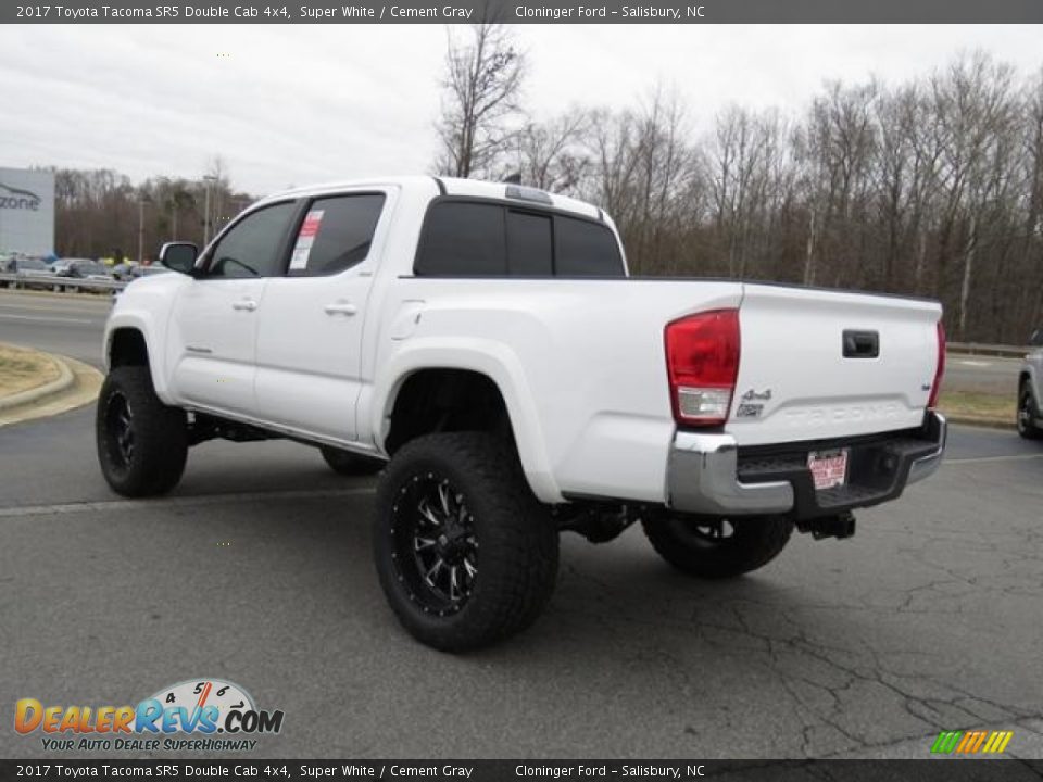 2017 Toyota Tacoma SR5 Double Cab 4x4 Super White / Cement Gray Photo #23