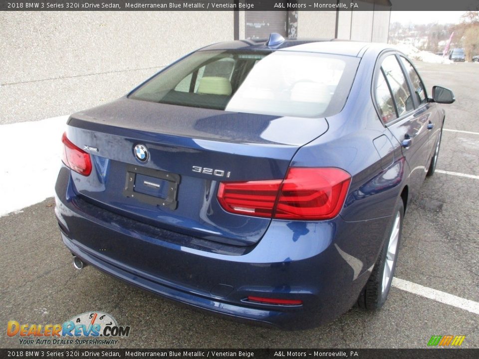 2018 BMW 3 Series 320i xDrive Sedan Mediterranean Blue Metallic / Venetian Beige Photo #3
