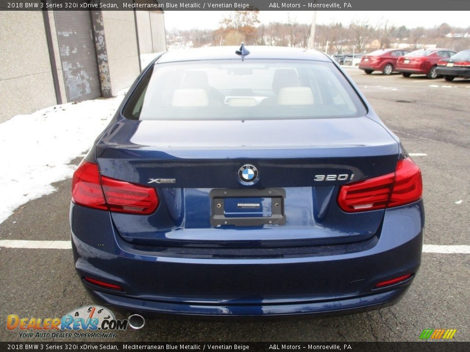 2018 BMW 3 Series 320i xDrive Sedan Mediterranean Blue Metallic / Venetian Beige Photo #4