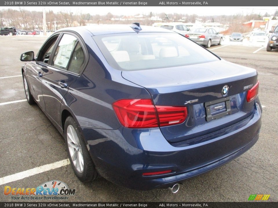 2018 BMW 3 Series 320i xDrive Sedan Mediterranean Blue Metallic / Venetian Beige Photo #5