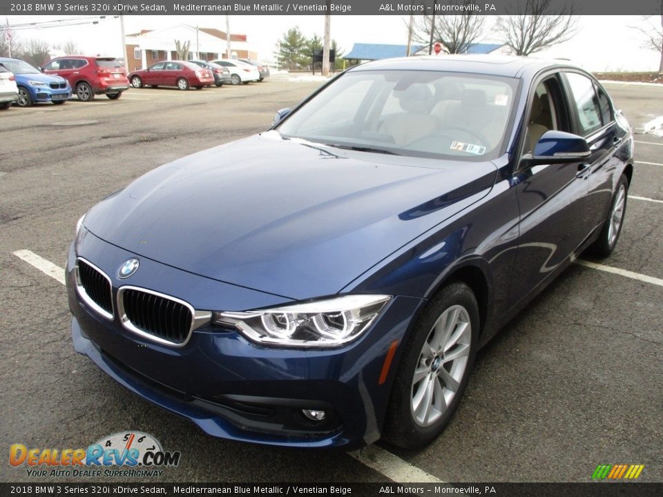 2018 BMW 3 Series 320i xDrive Sedan Mediterranean Blue Metallic / Venetian Beige Photo #8