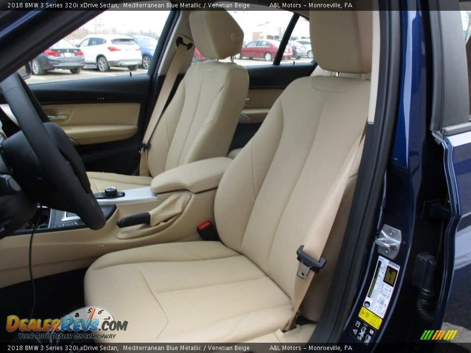 2018 BMW 3 Series 320i xDrive Sedan Mediterranean Blue Metallic / Venetian Beige Photo #13