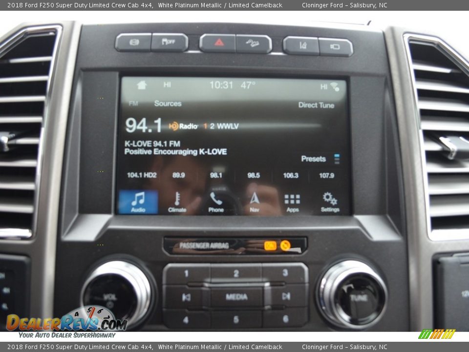 2018 Ford F250 Super Duty Limited Crew Cab 4x4 White Platinum Metallic / Limited Camelback Photo #14