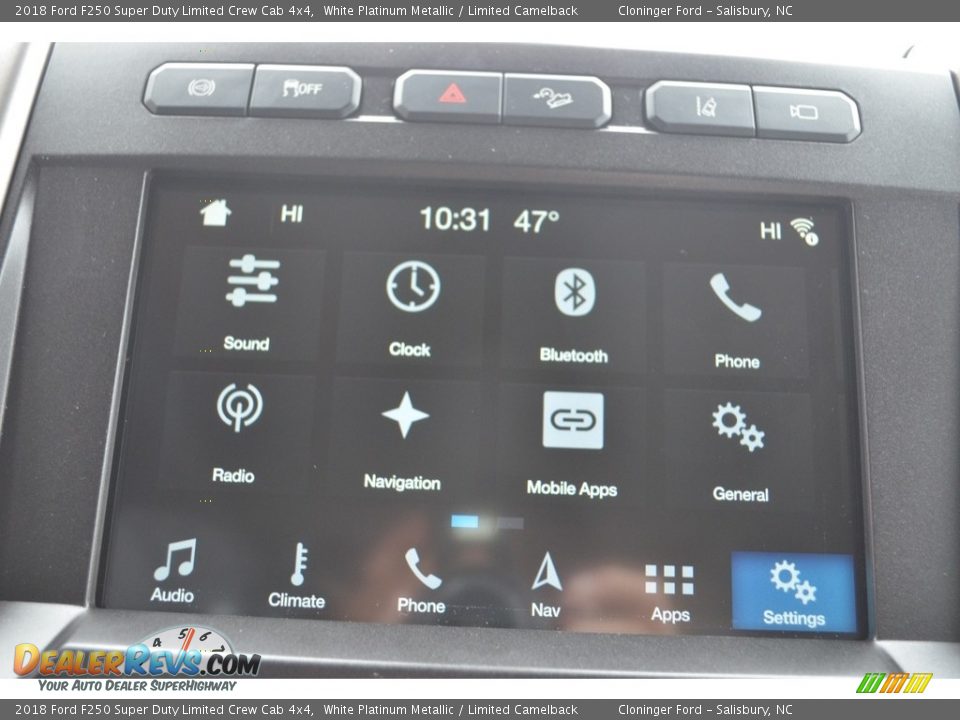 2018 Ford F250 Super Duty Limited Crew Cab 4x4 White Platinum Metallic / Limited Camelback Photo #15