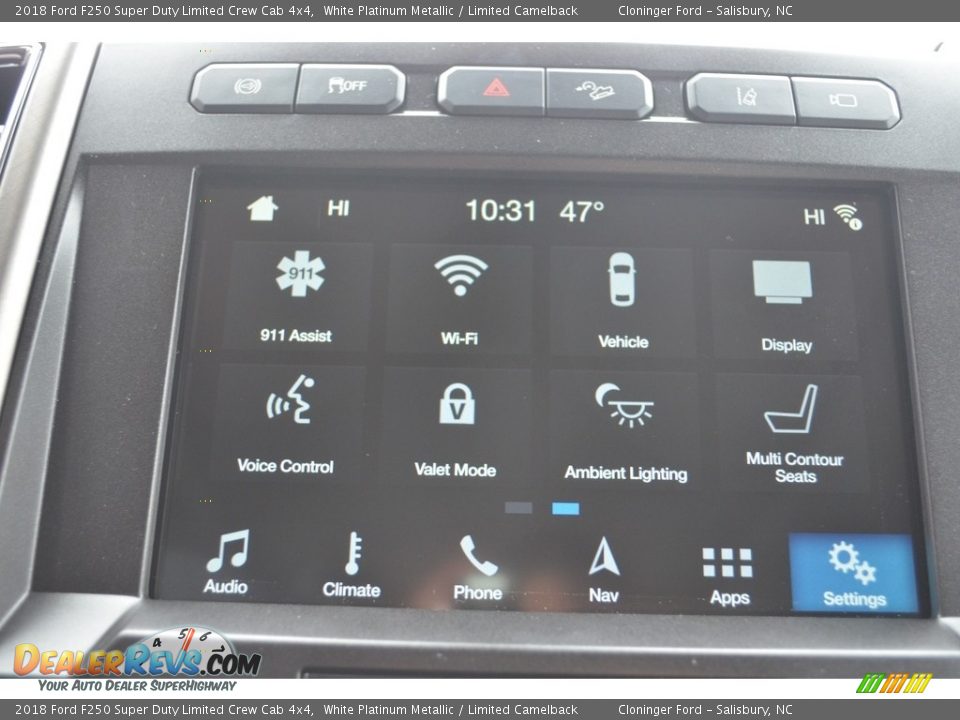 2018 Ford F250 Super Duty Limited Crew Cab 4x4 White Platinum Metallic / Limited Camelback Photo #16