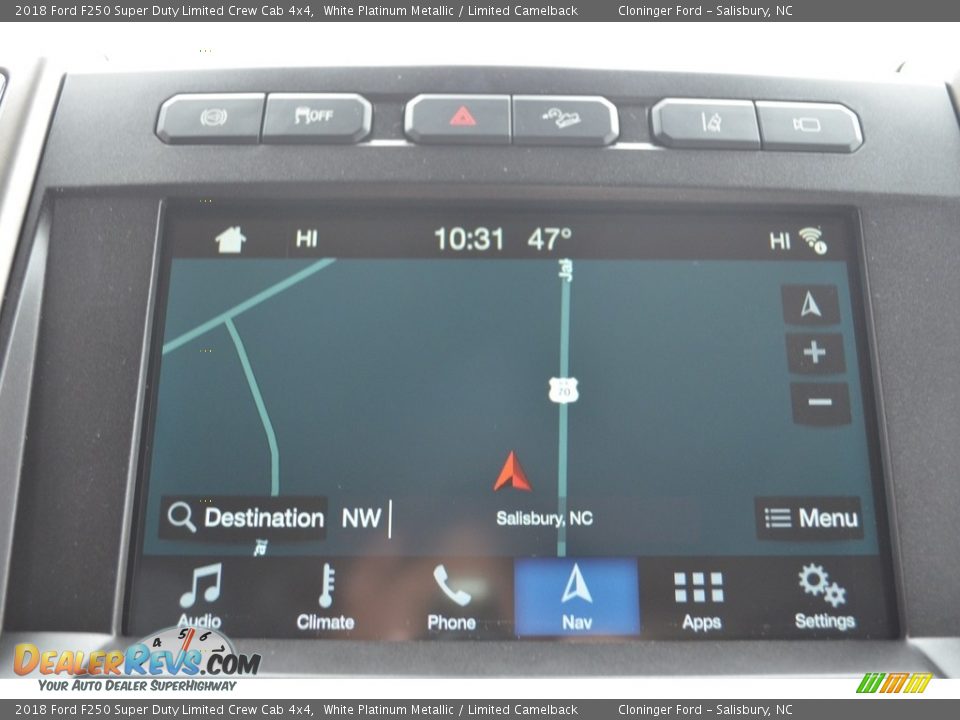 2018 Ford F250 Super Duty Limited Crew Cab 4x4 White Platinum Metallic / Limited Camelback Photo #17