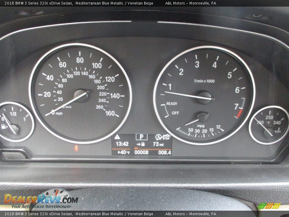 2018 BMW 3 Series 320i xDrive Sedan Mediterranean Blue Metallic / Venetian Beige Photo #20