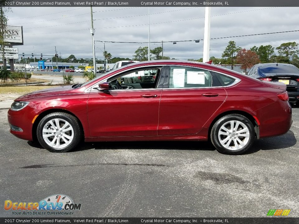 2017 Chrysler 200 Limited Platinum Velvet Red Pearl / Black/Linen Photo #2