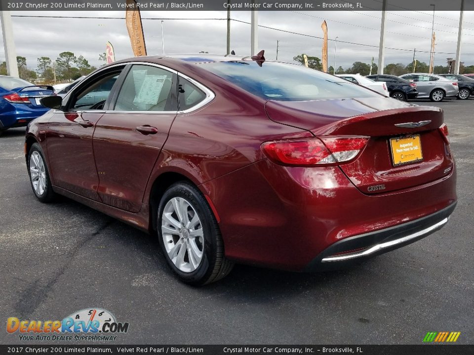 2017 Chrysler 200 Limited Platinum Velvet Red Pearl / Black/Linen Photo #3