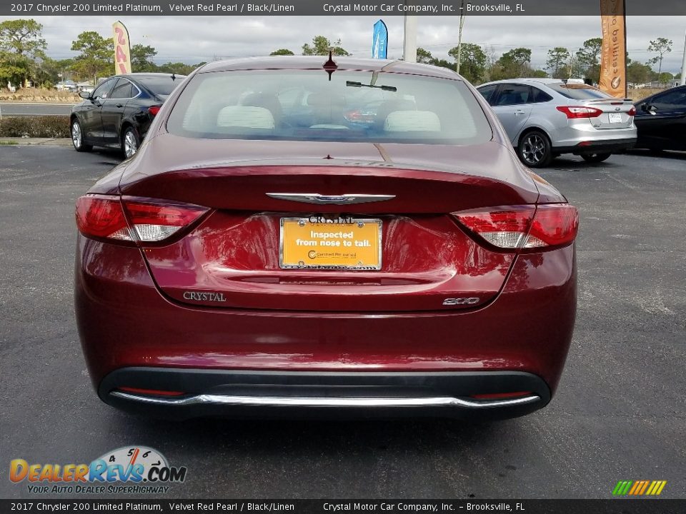 2017 Chrysler 200 Limited Platinum Velvet Red Pearl / Black/Linen Photo #4