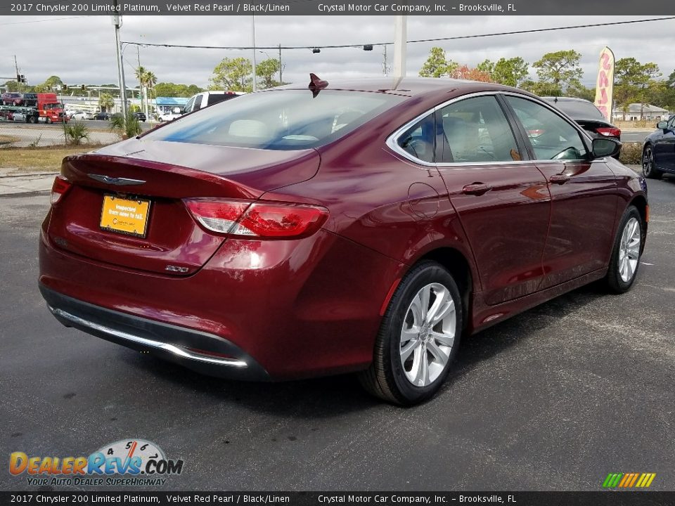 2017 Chrysler 200 Limited Platinum Velvet Red Pearl / Black/Linen Photo #5