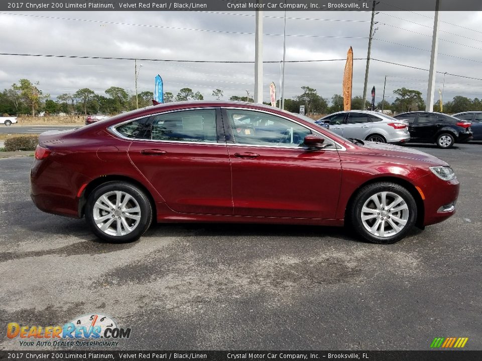2017 Chrysler 200 Limited Platinum Velvet Red Pearl / Black/Linen Photo #6