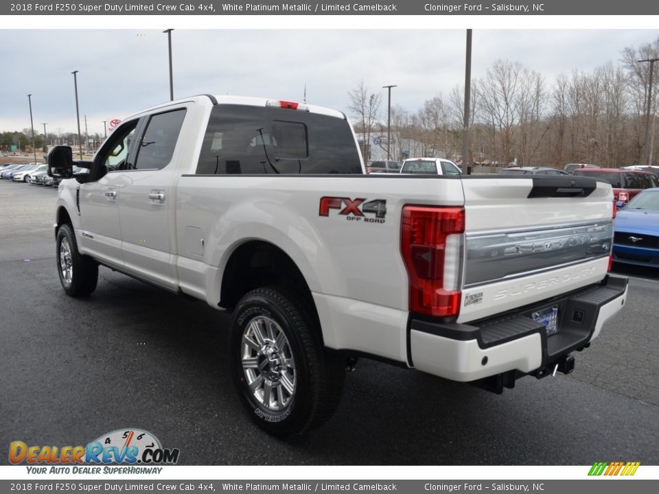 2018 Ford F250 Super Duty Limited Crew Cab 4x4 White Platinum Metallic / Limited Camelback Photo #28