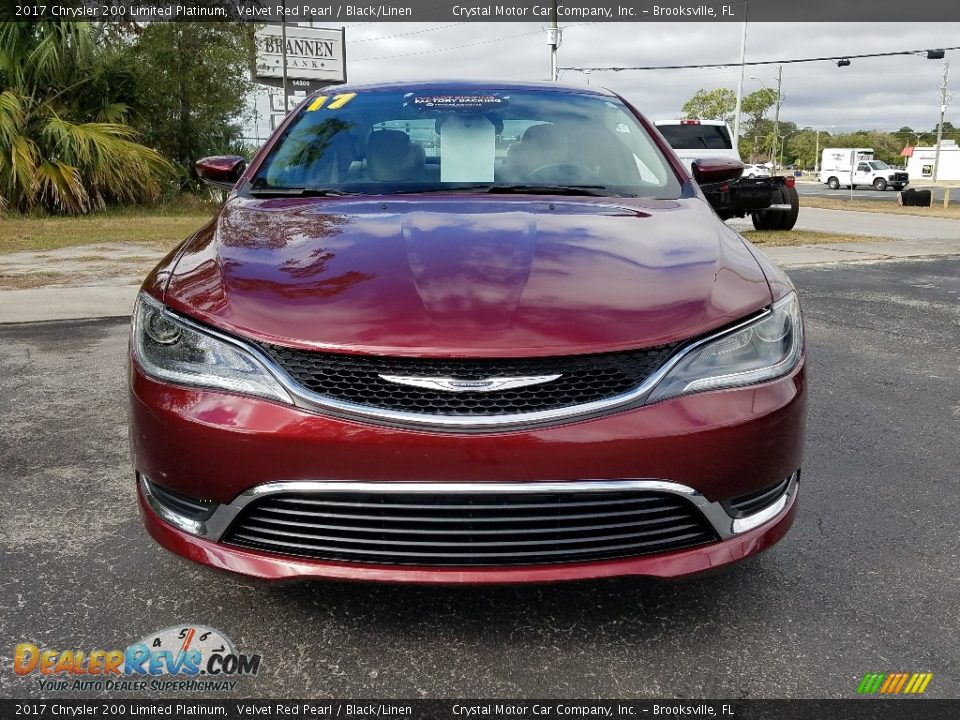 2017 Chrysler 200 Limited Platinum Velvet Red Pearl / Black/Linen Photo #8