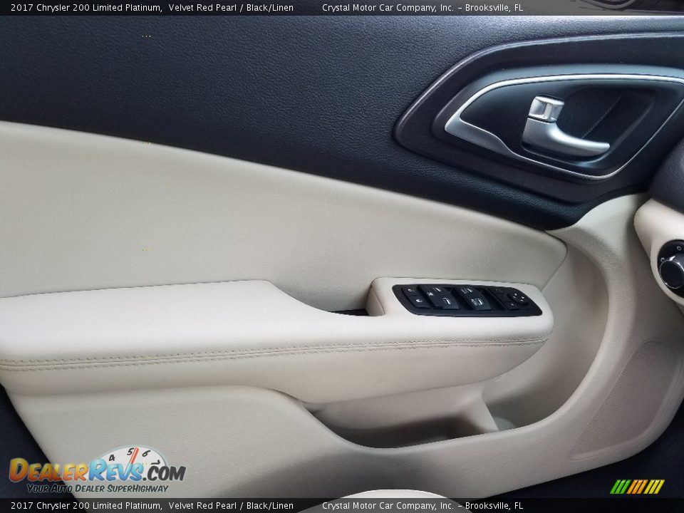 2017 Chrysler 200 Limited Platinum Velvet Red Pearl / Black/Linen Photo #17