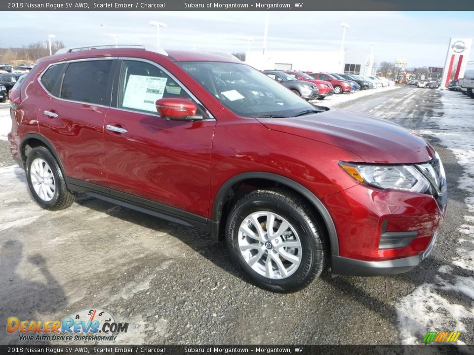 2018 Nissan Rogue SV AWD Scarlet Ember / Charcoal Photo #1