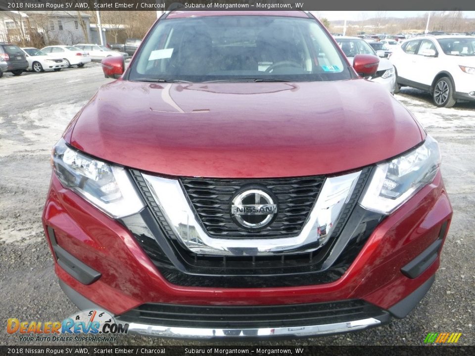 2018 Nissan Rogue SV AWD Scarlet Ember / Charcoal Photo #9