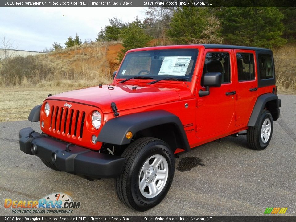 2018 Jeep Wrangler Unlimited Sport 4x4 RHD Firecracker Red / Black Photo #4