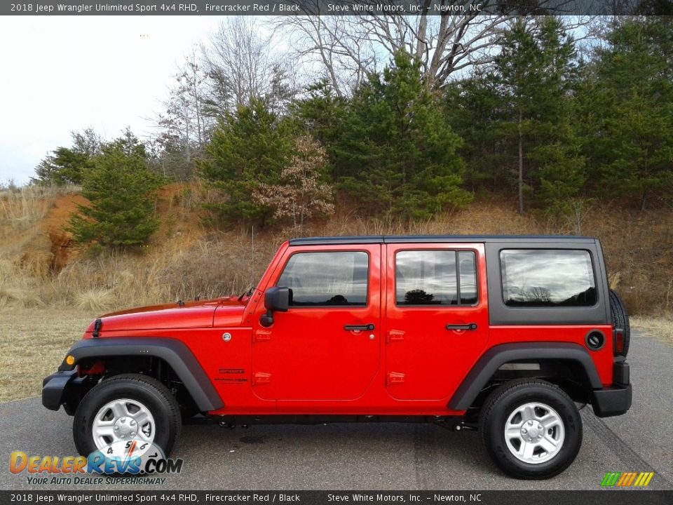 2018 Jeep Wrangler Unlimited Sport 4x4 RHD Firecracker Red / Black Photo #5