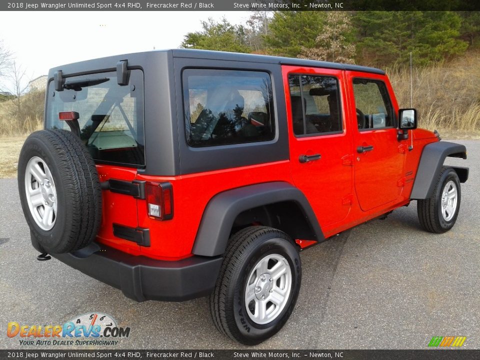 2018 Jeep Wrangler Unlimited Sport 4x4 RHD Firecracker Red / Black Photo #8