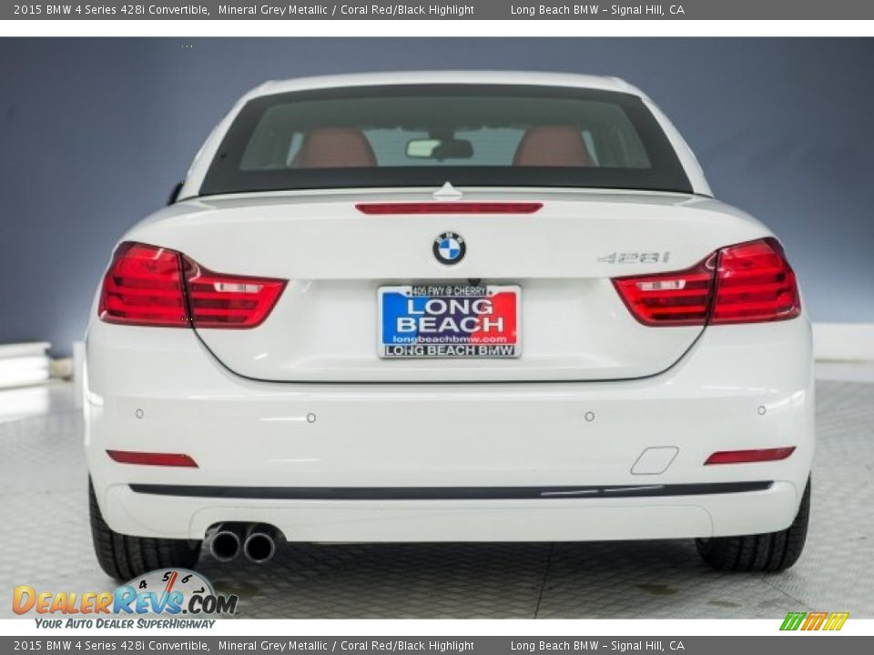 2015 BMW 4 Series 428i Convertible Mineral Grey Metallic / Coral Red/Black Highlight Photo #3