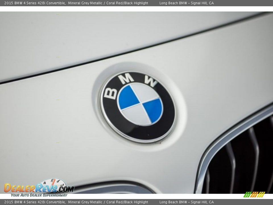 2015 BMW 4 Series 428i Convertible Mineral Grey Metallic / Coral Red/Black Highlight Photo #24