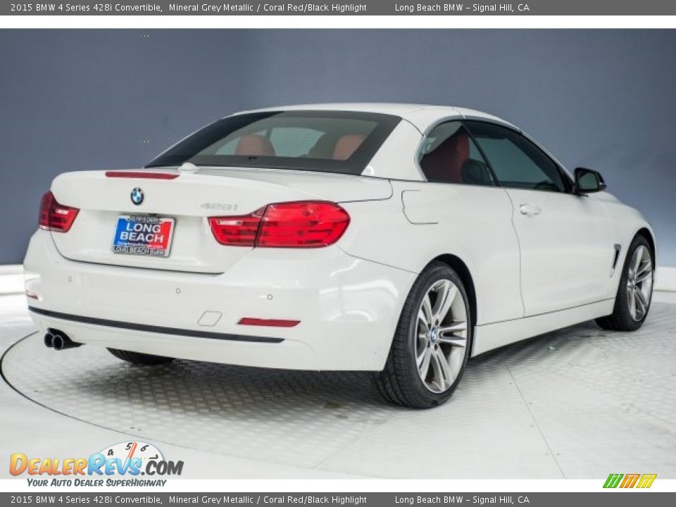 2015 BMW 4 Series 428i Convertible Mineral Grey Metallic / Coral Red/Black Highlight Photo #29