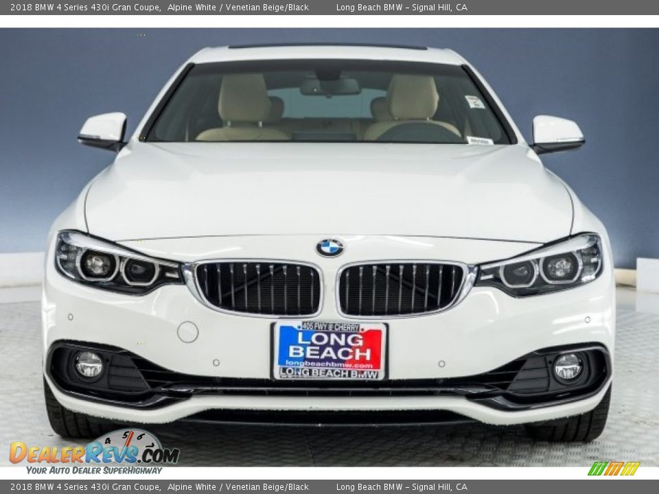 2018 BMW 4 Series 430i Gran Coupe Alpine White / Venetian Beige/Black Photo #2