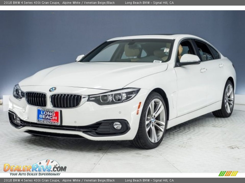 2018 BMW 4 Series 430i Gran Coupe Alpine White / Venetian Beige/Black Photo #28