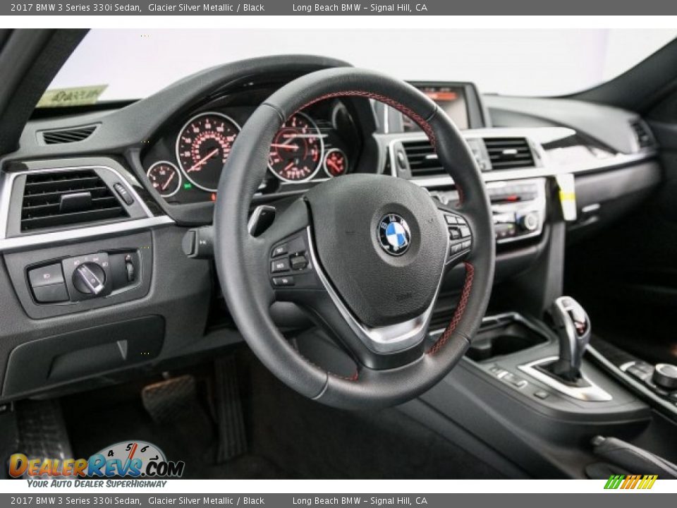 2017 BMW 3 Series 330i Sedan Glacier Silver Metallic / Black Photo #16