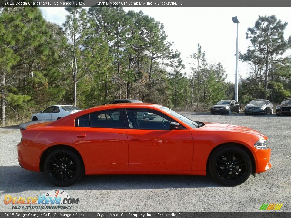 2018 Dodge Charger SXT Go Mango / Black Photo #6