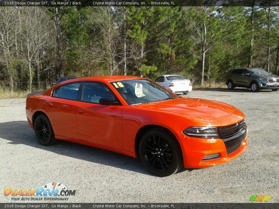 2018 Dodge Charger SXT Go Mango / Black Photo #7