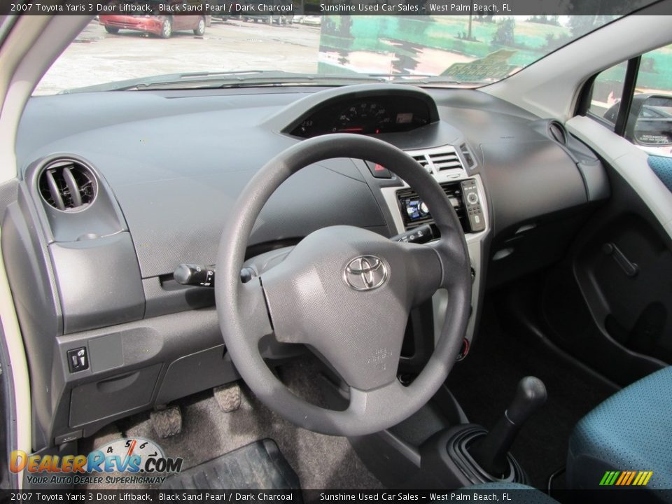2007 Toyota Yaris 3 Door Liftback Black Sand Pearl / Dark Charcoal Photo #10