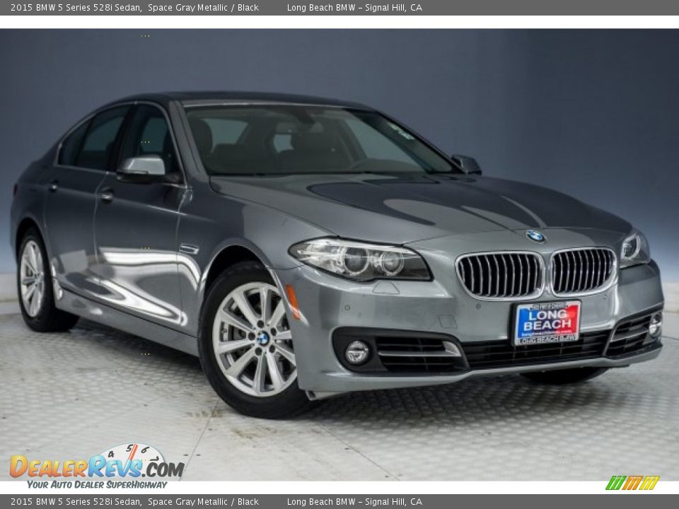 2015 BMW 5 Series 528i Sedan Space Gray Metallic / Black Photo #12