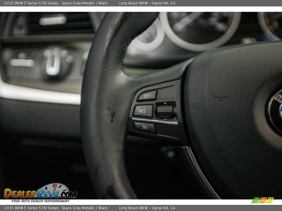 2015 BMW 5 Series 528i Sedan Space Gray Metallic / Black Photo #13