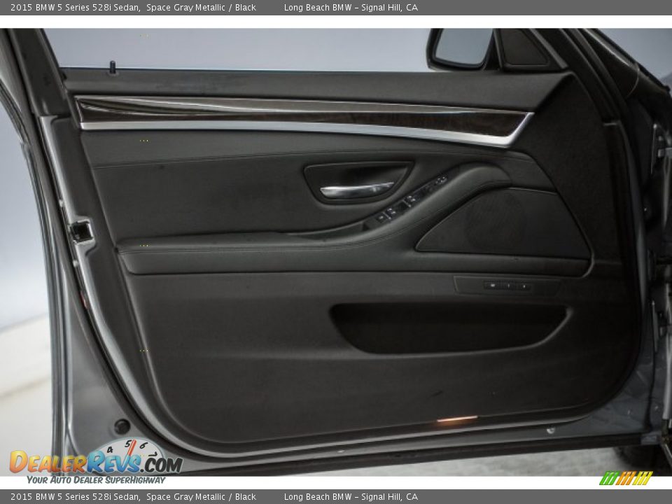 2015 BMW 5 Series 528i Sedan Space Gray Metallic / Black Photo #18