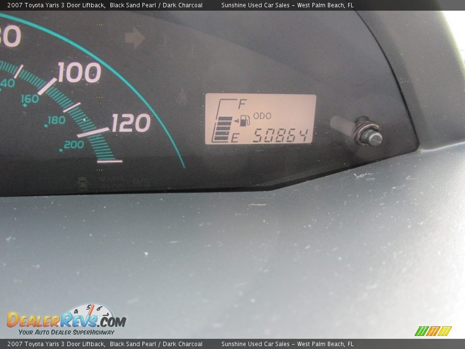 2007 Toyota Yaris 3 Door Liftback Black Sand Pearl / Dark Charcoal Photo #17