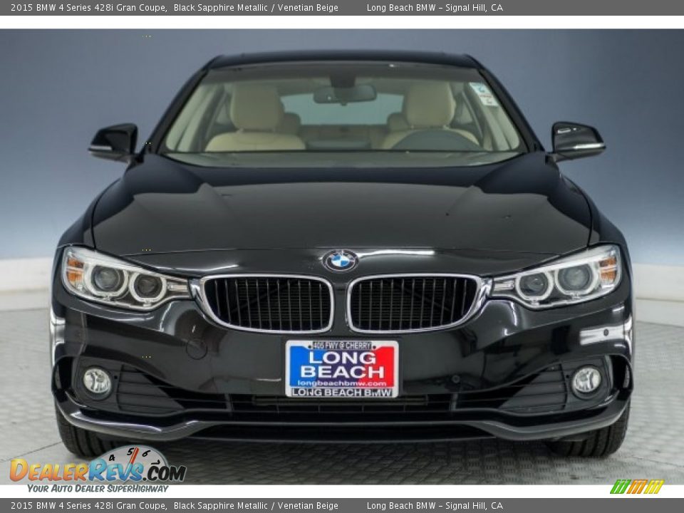 2015 BMW 4 Series 428i Gran Coupe Black Sapphire Metallic / Venetian Beige Photo #2
