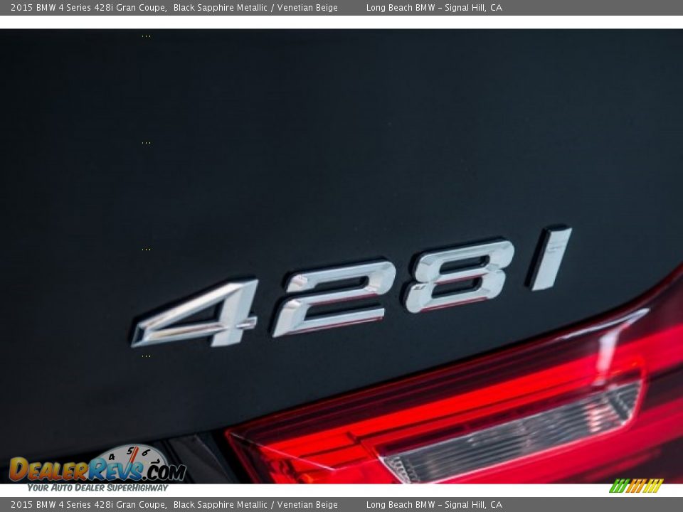2015 BMW 4 Series 428i Gran Coupe Black Sapphire Metallic / Venetian Beige Photo #6