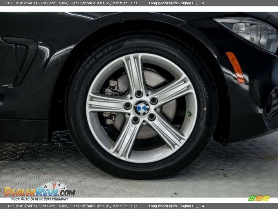 2015 BMW 4 Series 428i Gran Coupe Black Sapphire Metallic / Venetian Beige Photo #8